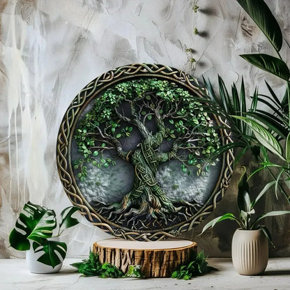 Sun And Moon Themed Sign, Round Metal Decor Sign For Home, Cafe, Restaurant, Living Room Wall Decoration, Mother's Day Gift
