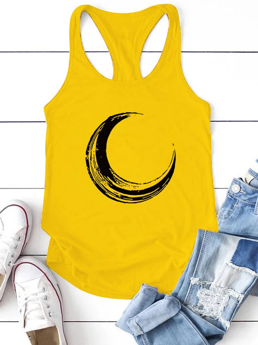 Moon Printed Tank Top