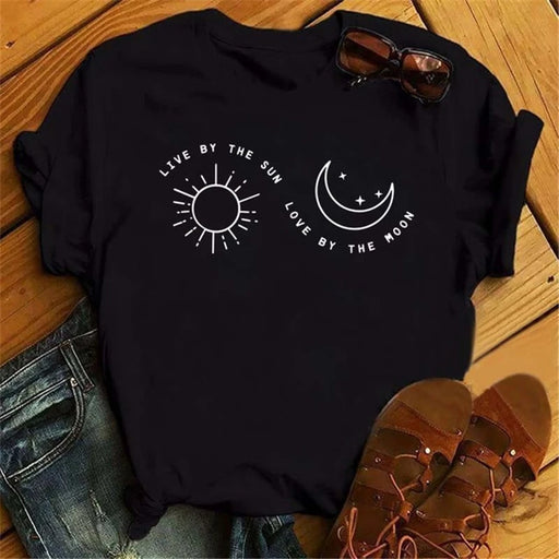 Moon Butterfly Astrology T-Shirt Casual Women’s Top