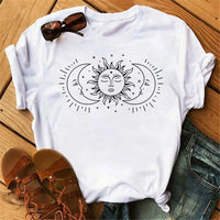 Moon Butterfly Astrology T-Shirt Casual Women’s Top