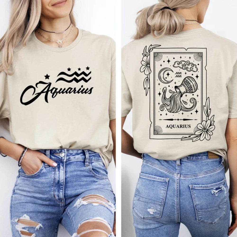 Aquarius Zodiac Astrology T shirt