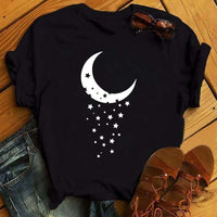 Moon Butterfly Astrology T-Shirt Casual Women’s Top