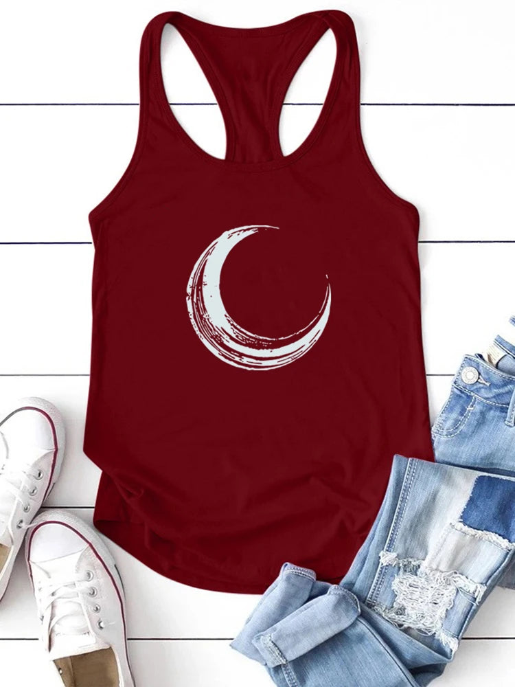 Moon Printed Tank Top