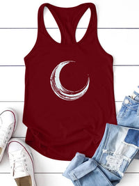 Moon Printed Tank Top