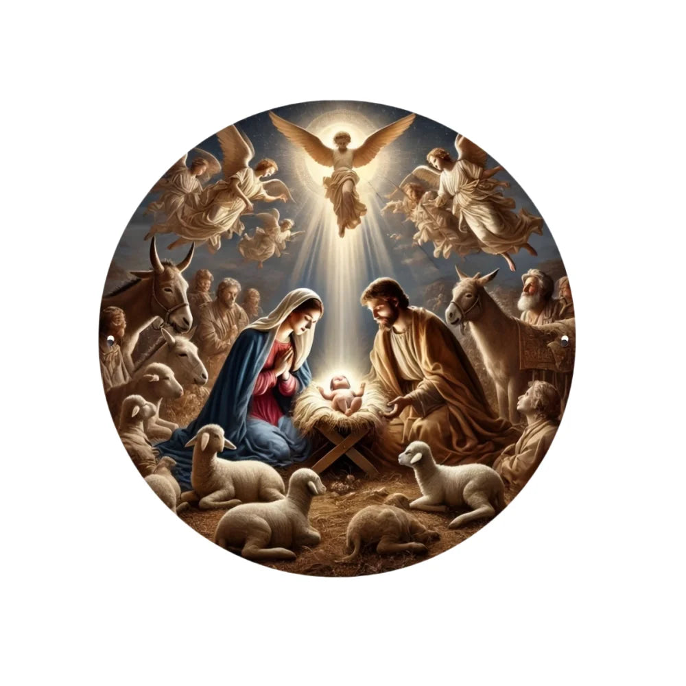 Room Decor Jesus Comes Suncatcher Light Catcher Circular Round Centerpiece for Porch,Garden,Office, Home Decoration Acrylic Sign
