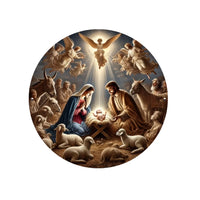 Room Decor Jesus Comes Suncatcher Light Catcher Circular Round Centerpiece for Porch,Garden,Office, Home Decoration Acrylic Sign