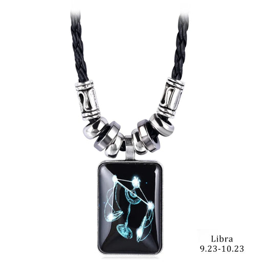 Personalized Zodiac Sign Galaxy Constellation Pendant Necklace