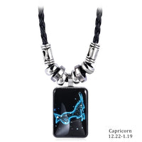 Personalized Zodiac Sign Galaxy Constellation Pendant Necklace