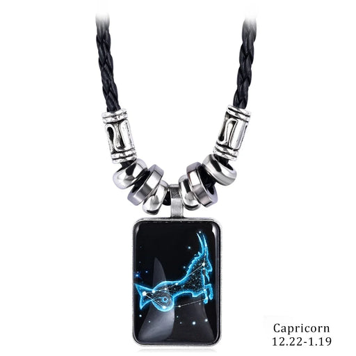 Personalized Zodiac Sign Galaxy Constellation Pendant Necklace