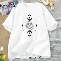 Celestial Sun and Moon Astrology T-Shirt Mystical Tee