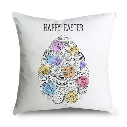 easter theme pillowcase Easter egg rabbit pillowcase holiday party home decoration cushion cover   S
