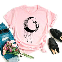 Moon Butterfly Astrology T-Shirt Casual Women’s Top