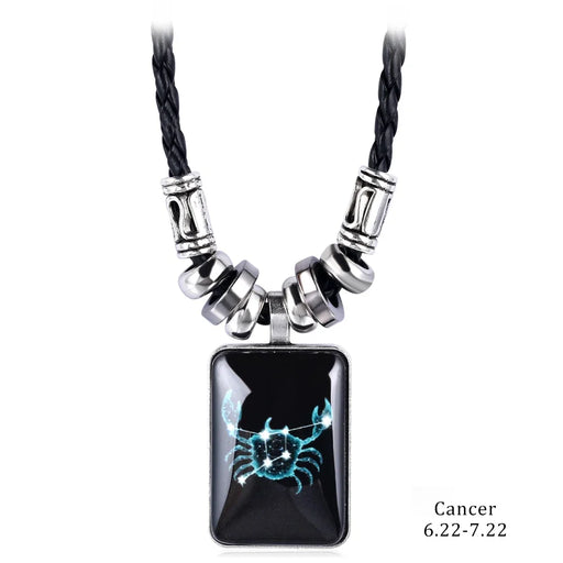 Personalized Zodiac Sign Galaxy Constellation Pendant Necklace