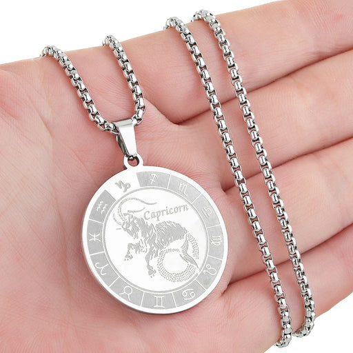 Capricorn Zodiac Sign Pendant Necklace Constellation Jewelry Gift