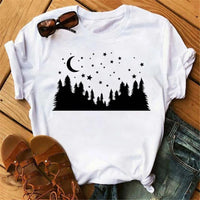 Moon Butterfly Astrology T-Shirt Casual Women’s Top