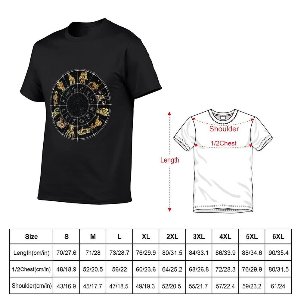 Saint Seiya Zodiac Sign Wheel Anime T-Shirt