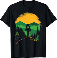 Retro-style Hiker T-shirt with Mountains
