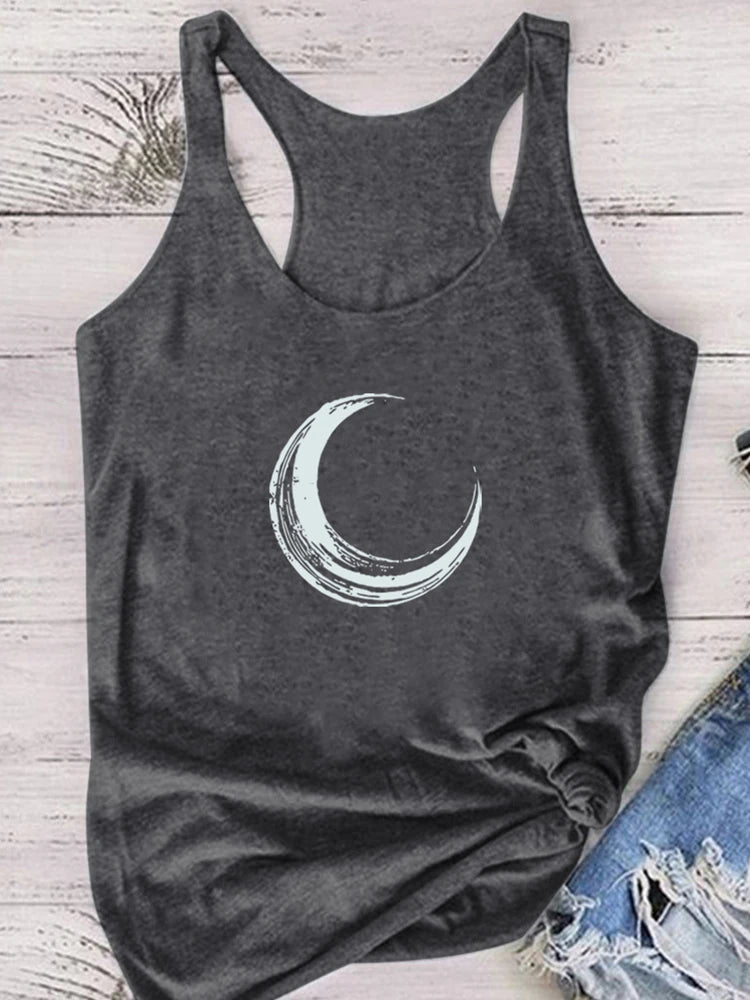 Moon Printed Tank Top
