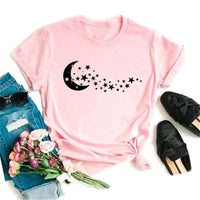 Moon Butterfly Astrology T-Shirt Casual Women’s Top