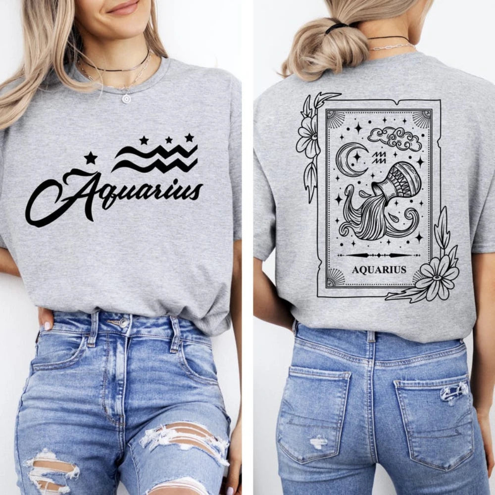 Aquarius Zodiac Astrology T shirt