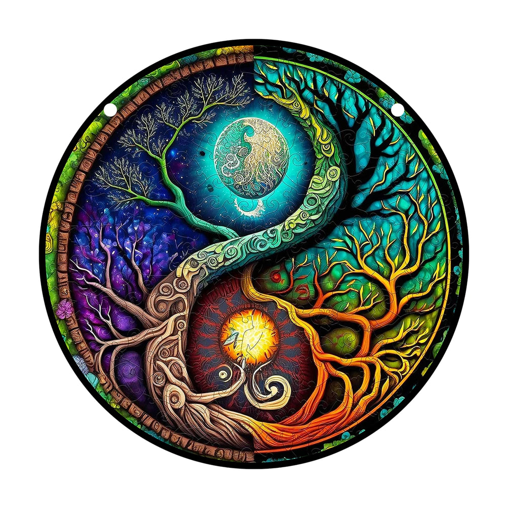 1pc Tree Of Life Stained Window Hanging Decor Tree Of Life Suncatcher,Gift For Woman Man,Indoor Outdoor Home Decor Garden Decor