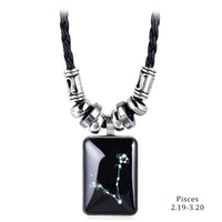 Personalized Zodiac Sign Galaxy Constellation Pendant Necklace