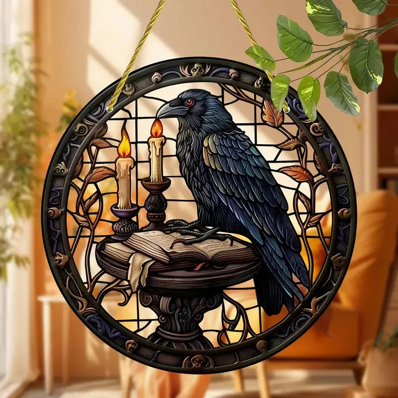 Tree of Life Theme Acrylic Sun Catcher- Window Hanging Decor with Stained Glass Appearance for Multi-Scene Decor Perfect festiva