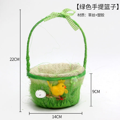 Easter Decorations Easter Egg Satchel Chicken Basket Easter DIY Handmade Gift