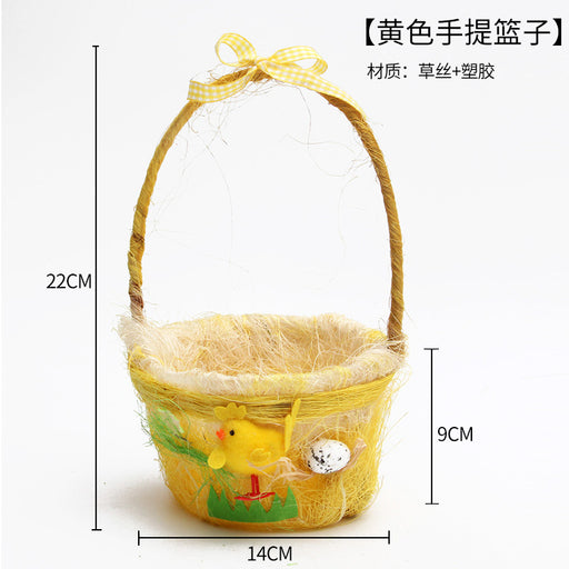 Easter Decorations Easter Egg Satchel Chicken Basket Easter DIY Handmade Gift